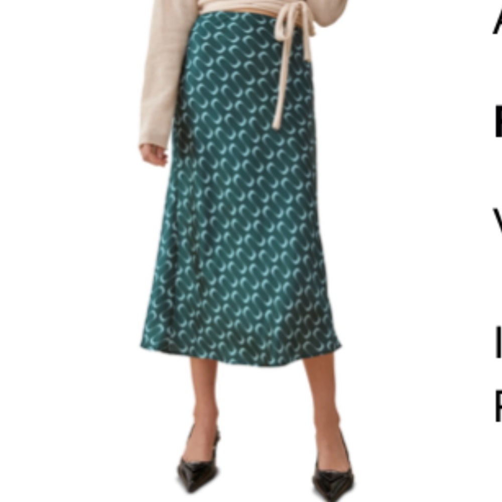 Reformation Pratt Silk Midi Skirt size 4